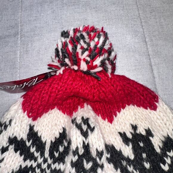 Ambler Blakes 100% Wool Pom Beanie Winter Warm Ski Hat with Ear Flaps - Picture 7 of 9